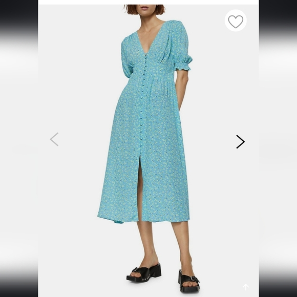 Mango Floral Midi dress Size Large - Picture 1 of 10